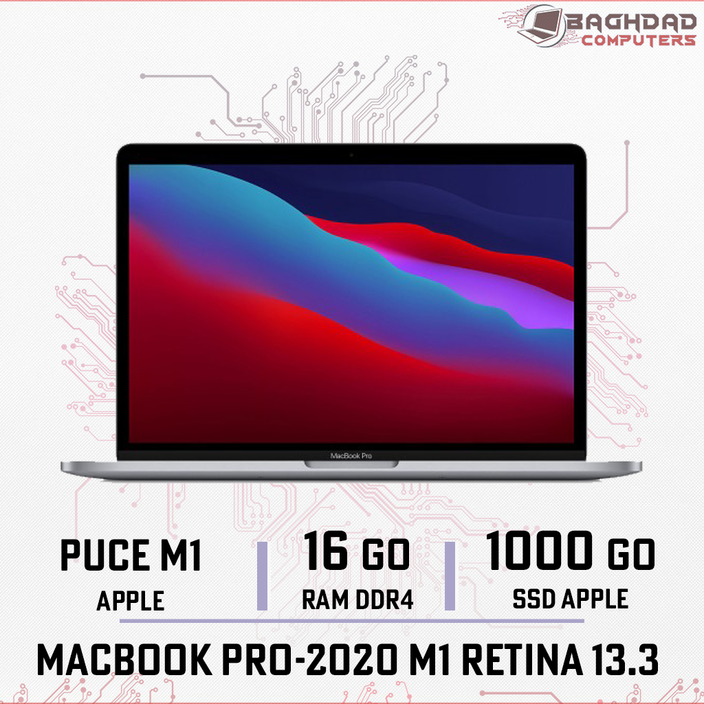 MACBOOK PRO 13-2020 M1 (16Go/1To/Gris) | BAGHDAD COMPUTERS BPC